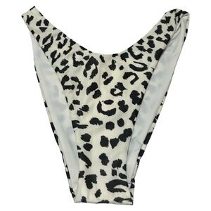 Aerie Black and White Animal Print Bikini Bottom